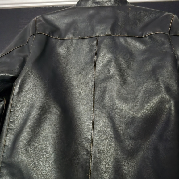 Kids Vintage Look  Distressed Vegan Leather Jacket - Picture 5 of 9